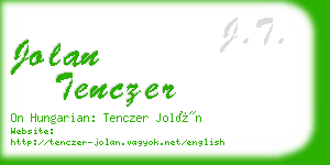 jolan tenczer business card